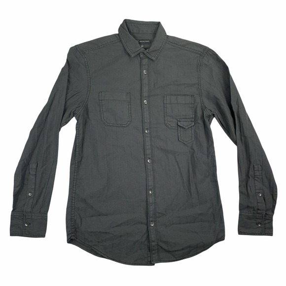 INC International Concepts Shirts Inc Mens Shadow Stripe Denim Long